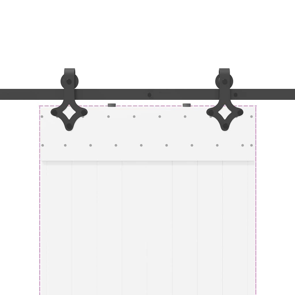 vidaXL Μηχανισμός Συρόμενης Μεσόπορτας Μαύρος 152,5 εκ. Ατσάλινος