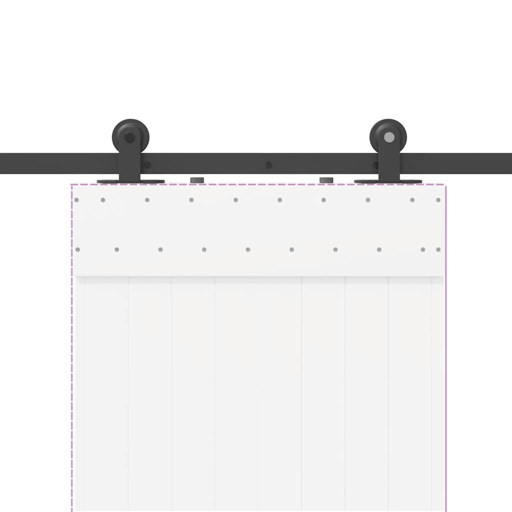 vidaXL Μηχανισμός Συρόμενης Μεσόπορτας Μαύρος 152,5 εκ. Ατσάλινος