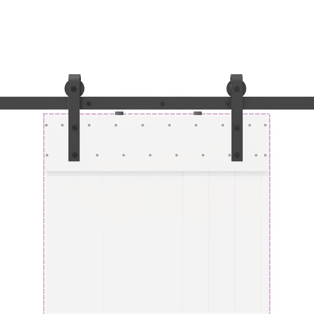 vidaXL Μηχανισμός Συρόμενης Μεσόπορτας Μαύρος 152,5 εκ. Ατσάλινος