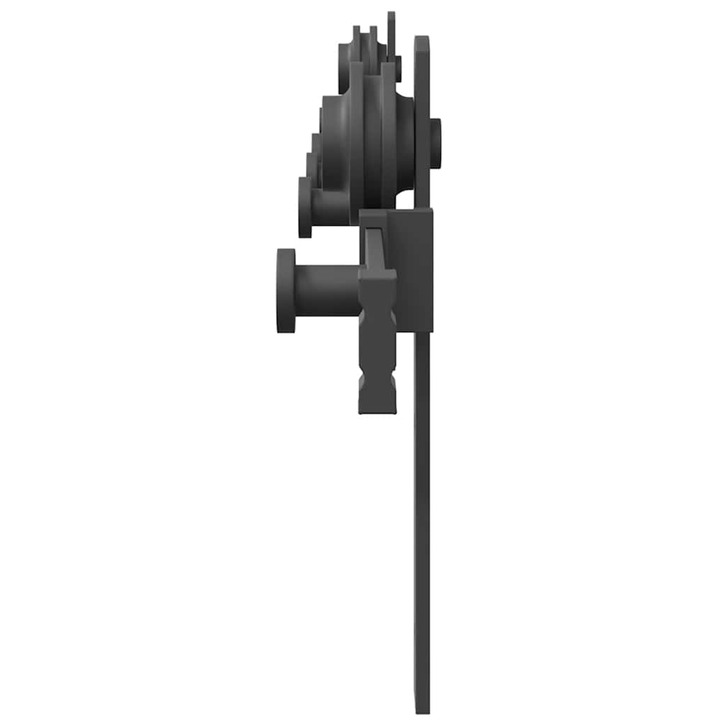 vidaXL Κιτ υλικού συρόμενης πόρτας 152 cm χάλυβα μαύρο