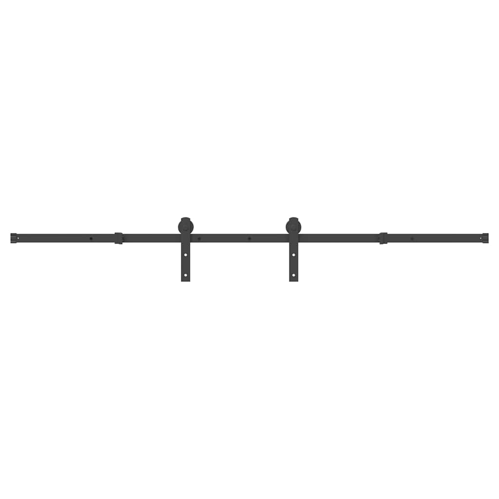 vidaXL Μηχανισμός Συρόμενης Μεσόπορτας Μαύρος 213,5 εκ. Ατσάλινος