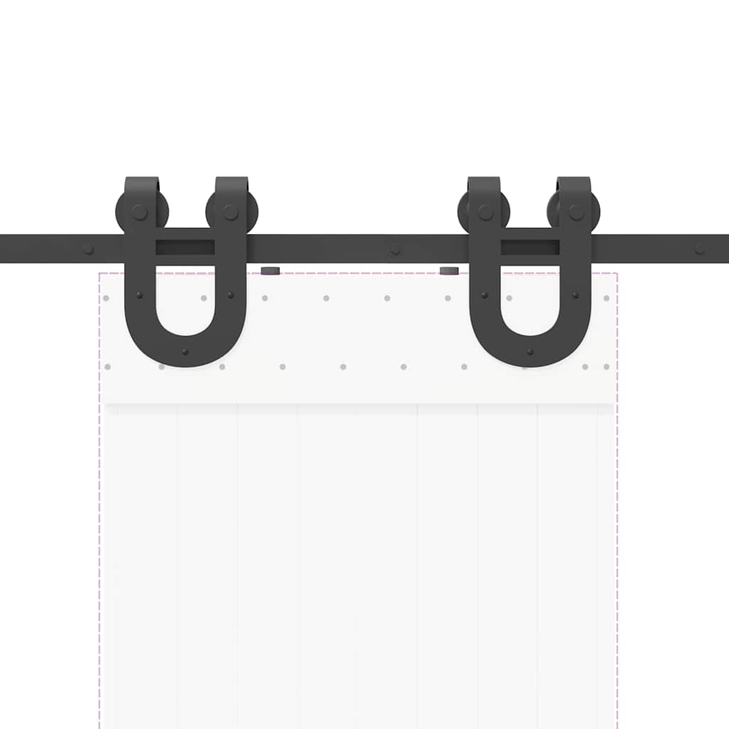 vidaXL Μηχανισμός Συρόμενης Μεσόπορτας Μαύρος 183 εκ. Ατσάλινος