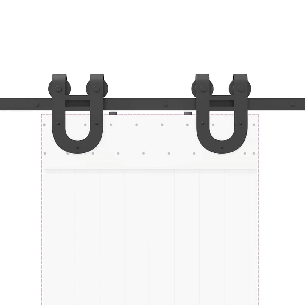 vidaXL Μηχανισμός Συρόμενης Μεσόπορτας Μαύρος 200 εκ. Ατσάλινος