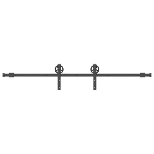 vidaXL Μηχανισμός Συρόμενης Μεσόπορτας Μαύρος 200 εκ. Ατσάλινος