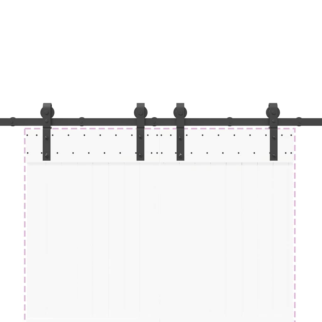 vidaXL Μηχανισμός Συρόμενης Μεσόπορτας Μαύρος 200 εκ. Ατσάλινος