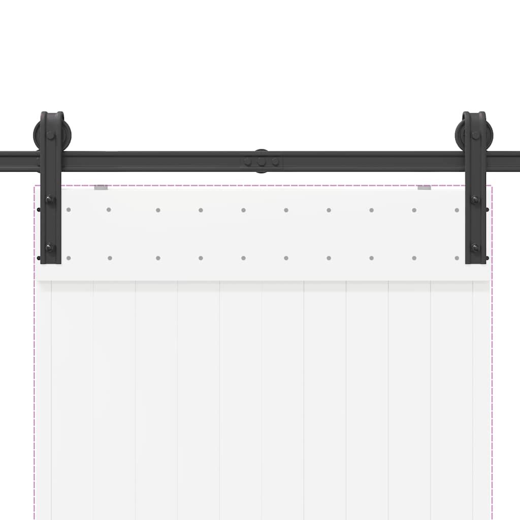 vidaXL Μηχανισμός Συρόμενης Μεσόπορτας Μαύρος 200 εκ. Ατσάλινος