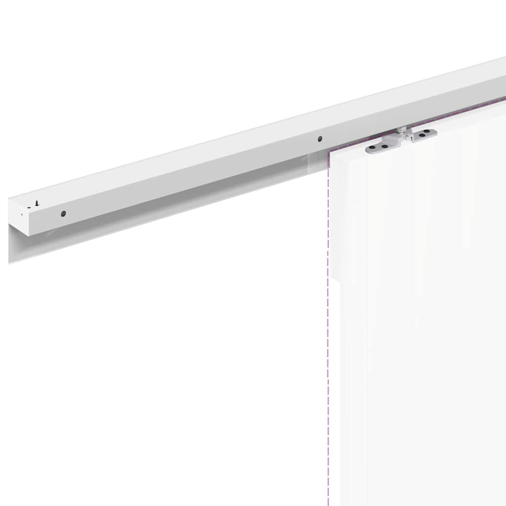 vidaXL Κιτ υλικού συρόμενης πόρτας 183 cm Κράμα αλουμινίου Sliver