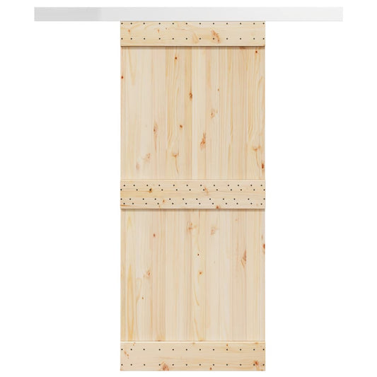 vidaXL Κιτ υλικού συρόμενης πόρτας 183 cm Κράμα αλουμινίου Sliver