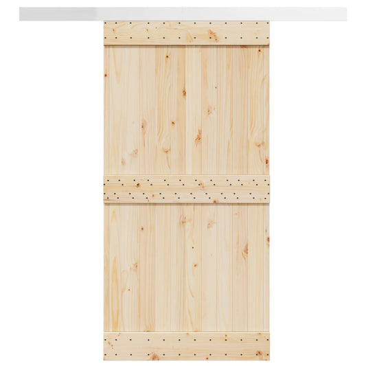 vidaXL Κιτ υλικού συρόμενης πόρτας 200 cm Κράμα αλουμινίου Sliver