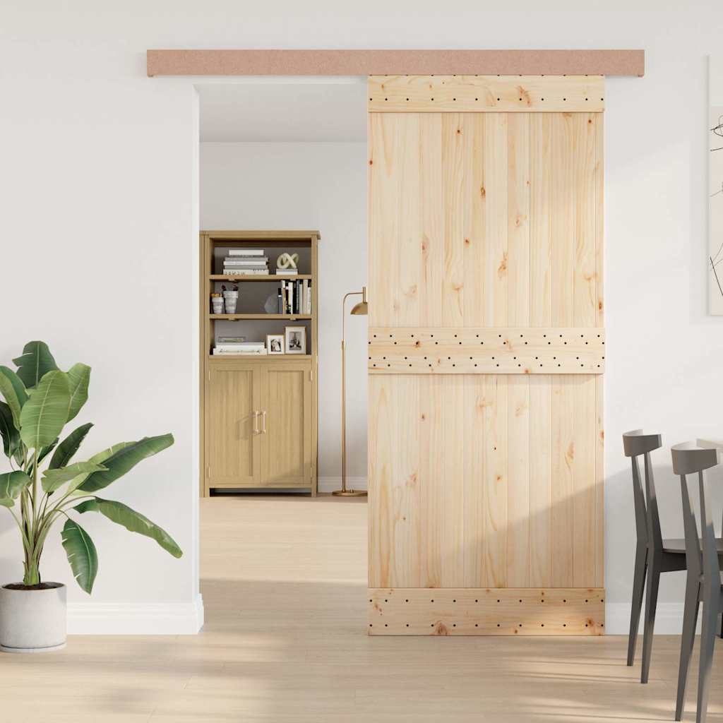 vidaXL Κιτ υλικού συρόμενης πόρτας 183 cm Κράμα αλουμινίου Sliver