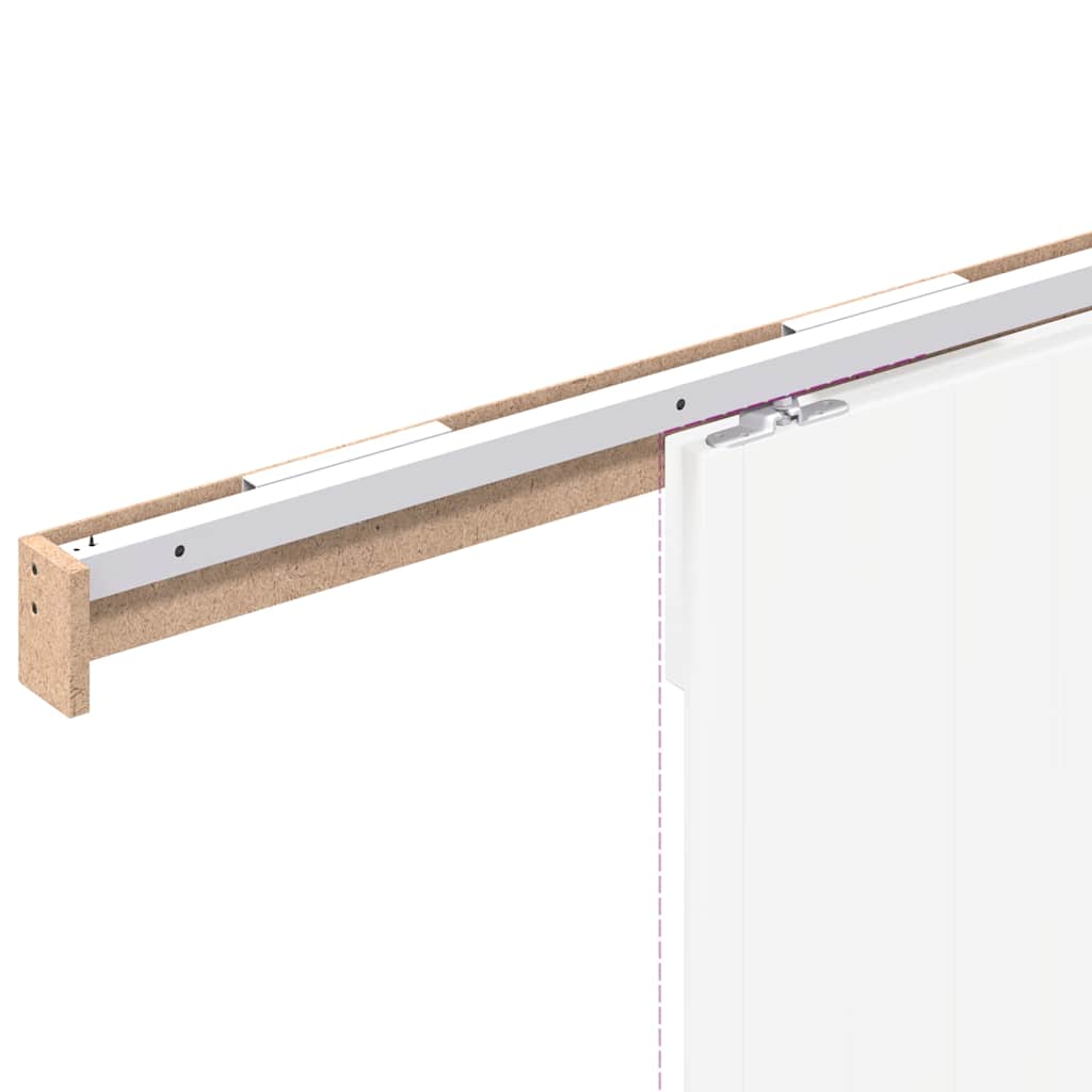 vidaXL Κιτ υλικού συρόμενης πόρτας 183 cm Κράμα αλουμινίου Sliver