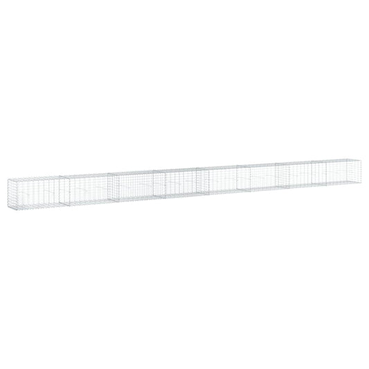 vidaXL Συρματοκιβώτιο με Κάλυμμα 800x50x50 εκ. από Γαλβανισμένο Χάλυβα