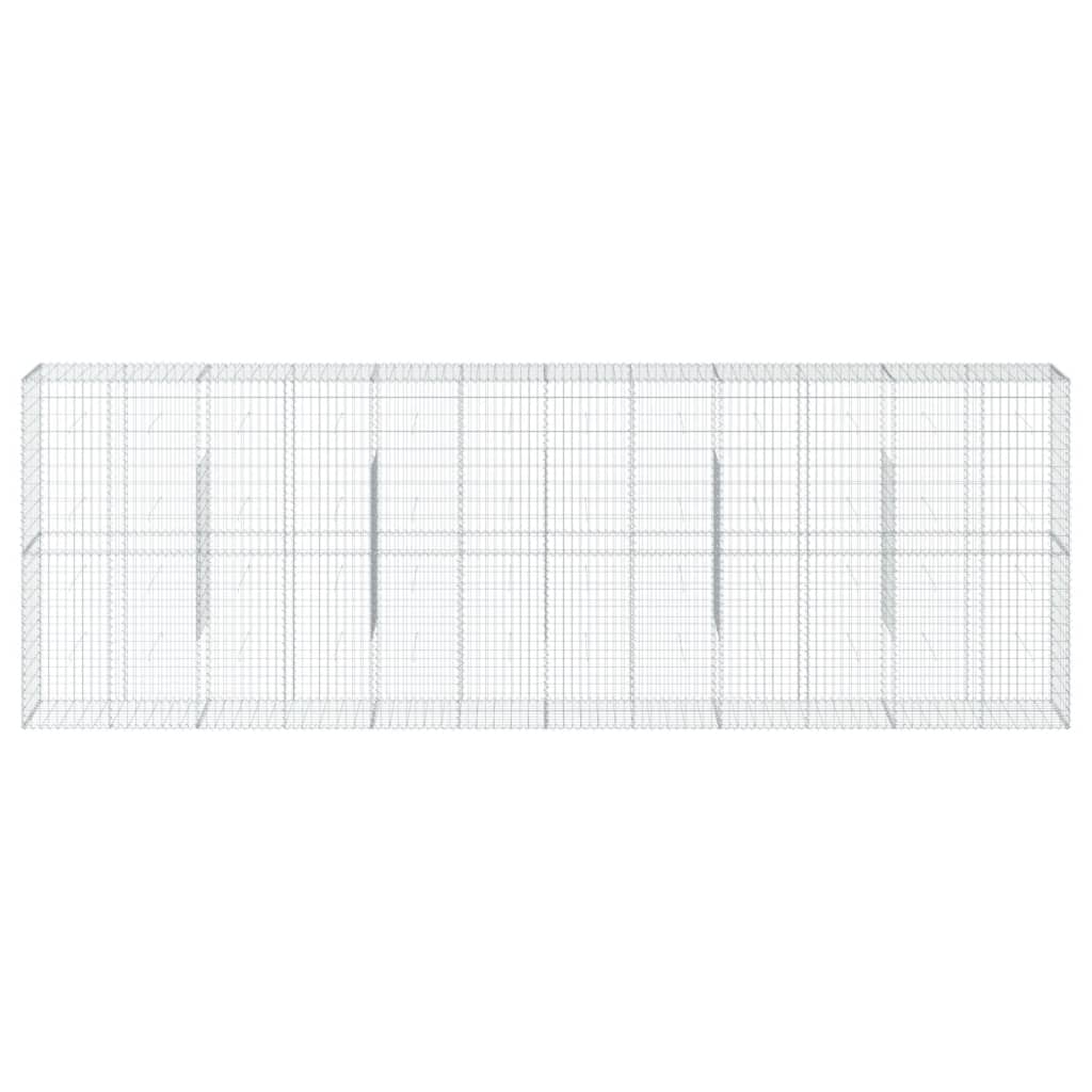 vidaXL Συρματοκιβώτιο με Κάλυμμα 600x50x200εκ. από Γαλβανισμένο Χάλυβα