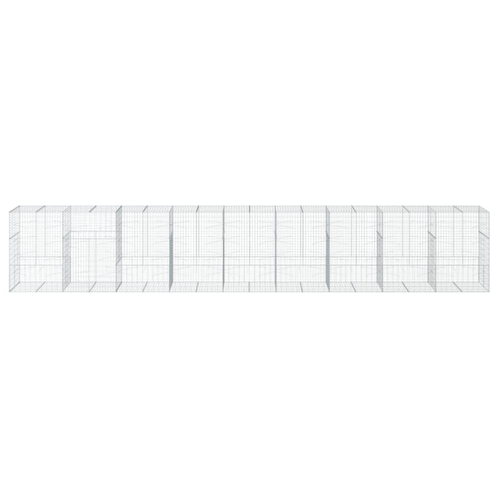 vidaXL Συρματοκιβώτιο με Κάλυμμα 900x100x150εκ από Γαλβανισμένο Χάλυβα