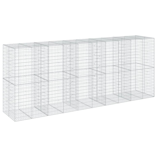 vidaXL Συρματοκιβώτιο με Κάλυμμα 500x100x200εκ από Γαλβανισμένο Χάλυβα
