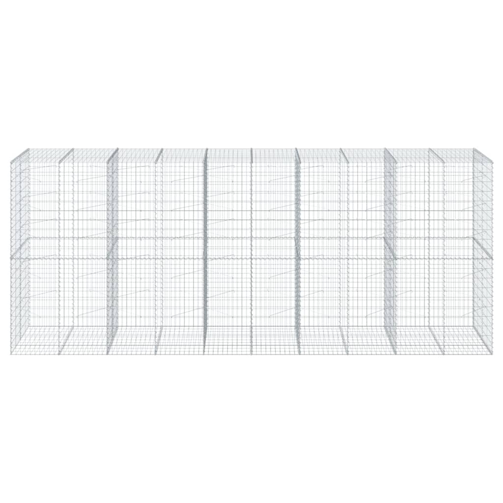 vidaXL Συρματοκιβώτιο με Κάλυμμα 500x100x200εκ από Γαλβανισμένο Χάλυβα