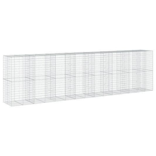 vidaXL Συρματοκιβώτιο με Κάλυμμα 750x100x200εκ από Γαλβανισμένο Χάλυβα