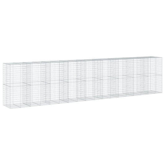 vidaXL Συρματοκιβώτιο με Κάλυμμα 900x100x200εκ από Γαλβανισμένο Χάλυβα