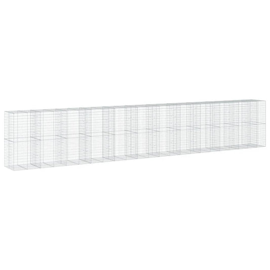 vidaXL Συρματοκιβώτιο με Κάλυμμα 1150x100x200 εκ Γαλβανισμένο Χάλυβα