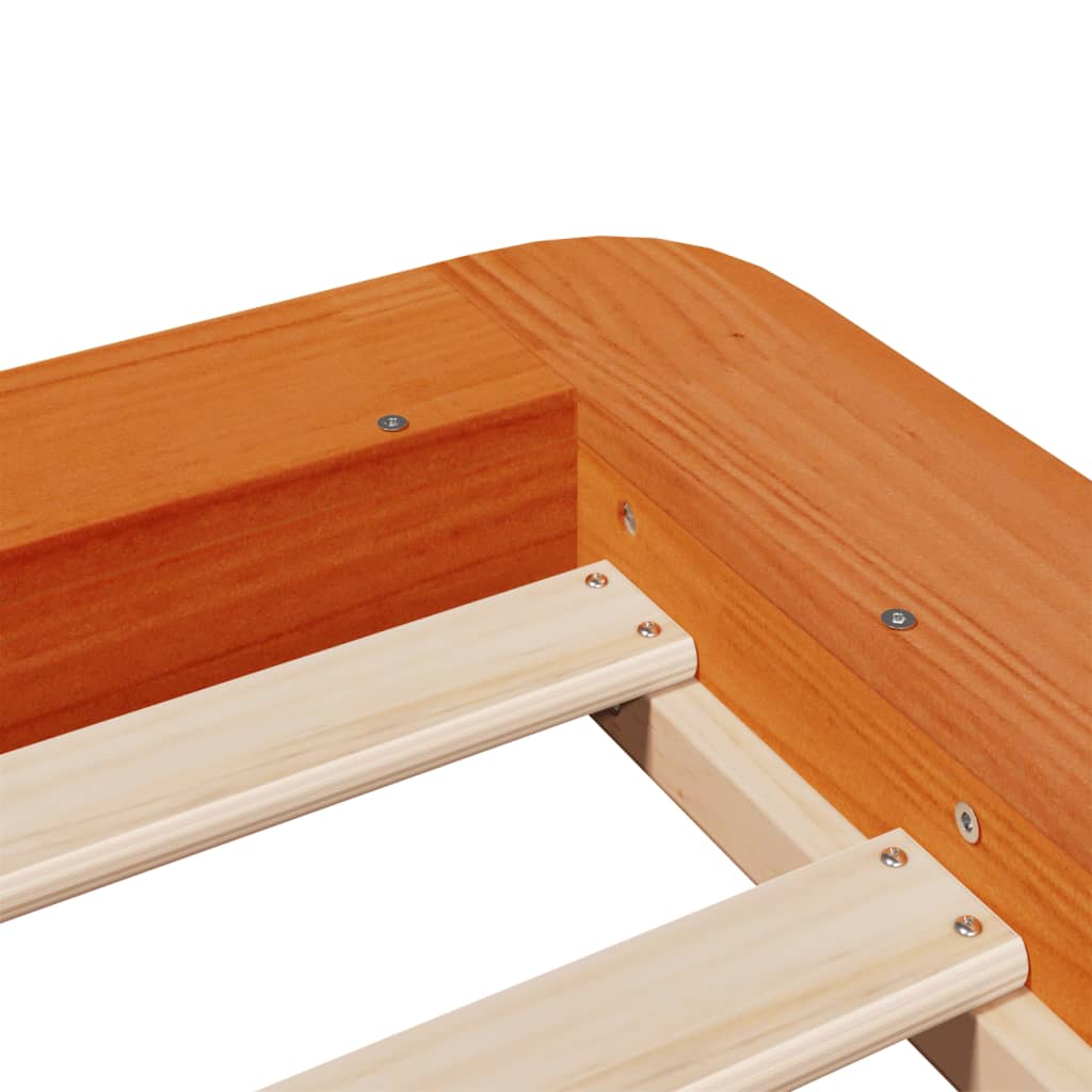 vidaXL Σκελετός Κρεβ. Χωρίς Στρώμα Καφέ Κεριού 90x190 εκ Μασίφ Πεύκο