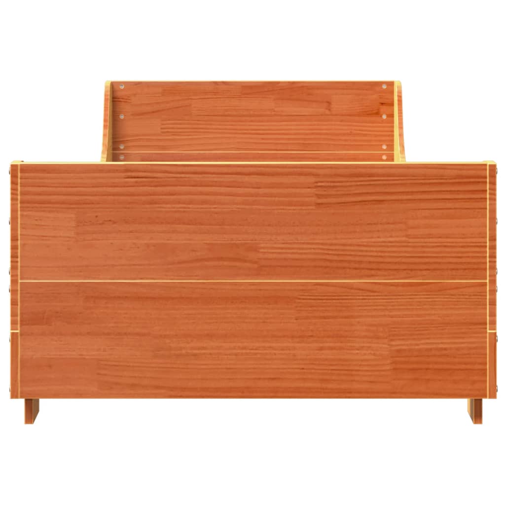 vidaXL Σκελετός Κρεβ. Χωρίς Στρώμα Καφέ Κεριού 100x200 εκ Μασίφ Πεύκο