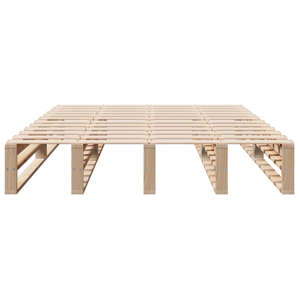 vidaXL Σκελετός Κρεβατιού Χωρίς Στρώμα 120x200 εκ Μασίφ Ξύλο Πεύκου