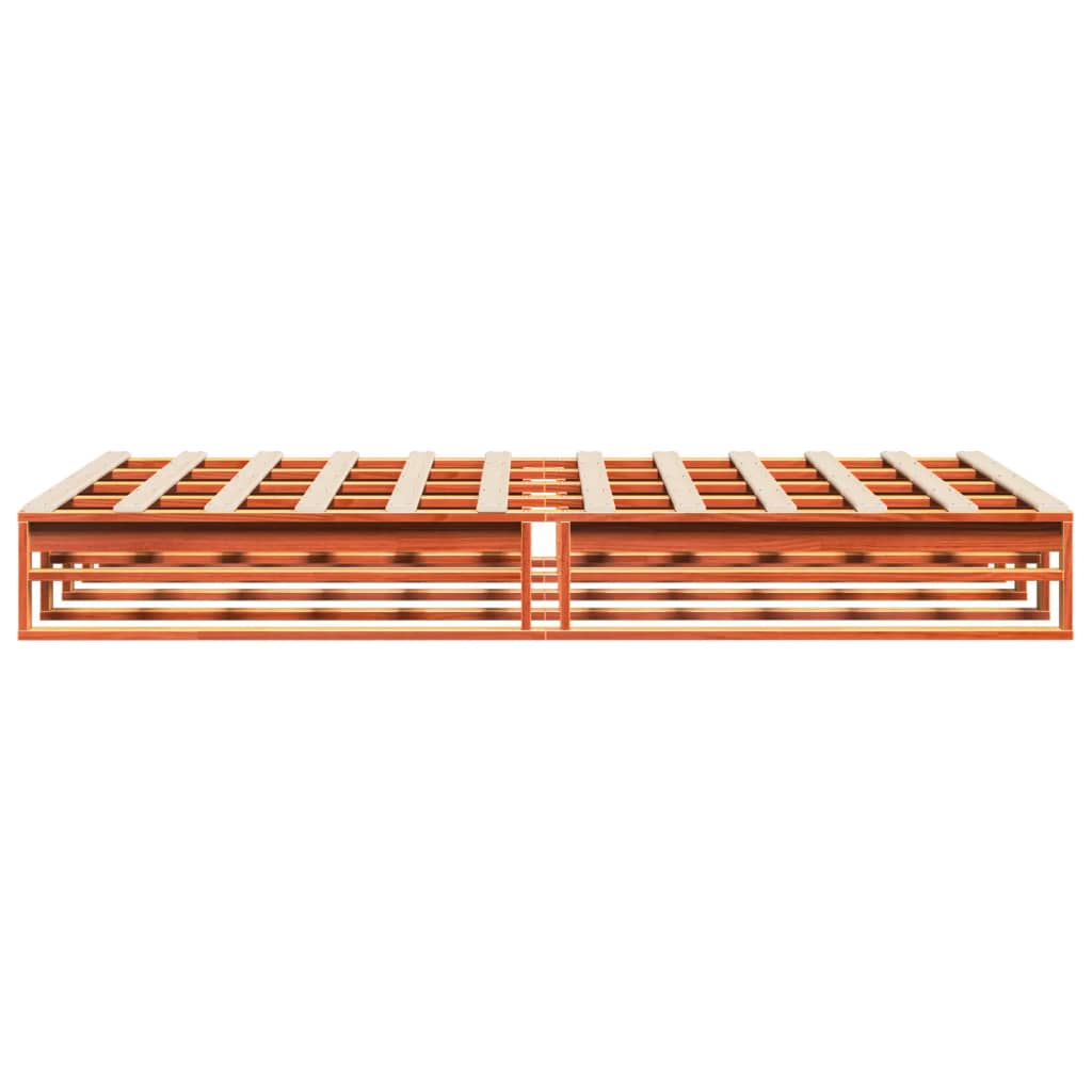 vidaXL Σκελετός Κρεβατιού Χωρίς Στρώμα Καφέ 140x200 Μασίφ Ξύλο Πεύκου
