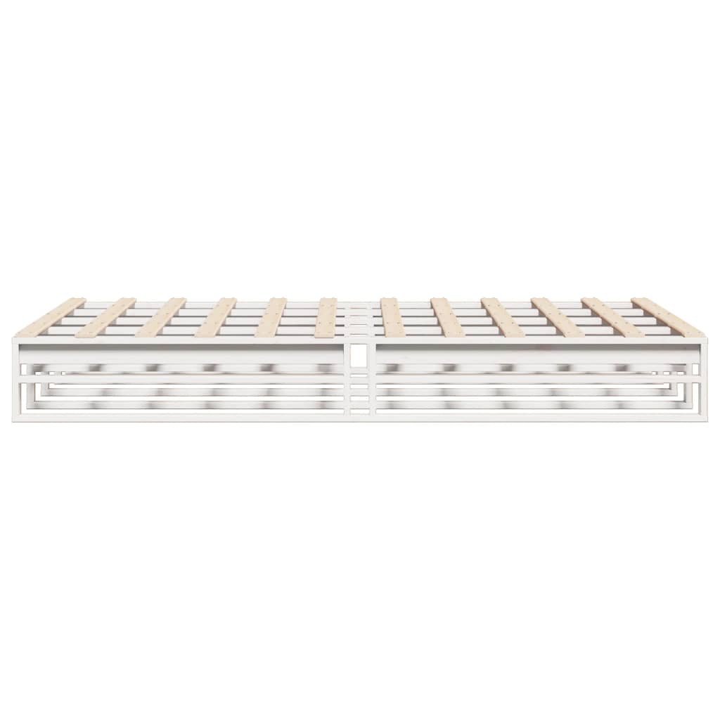 vidaXL Σκελετός Κρεβ. Χωρίς Στρώμα Λευκό 120x190 εκ Μασίφ Πεύκο