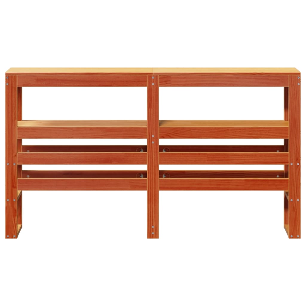 vidaXL Κεφαλάρι με Ράφια Καφέ Κεριού 150 εκ. από Μασίφ Ξύλο Πεύκου