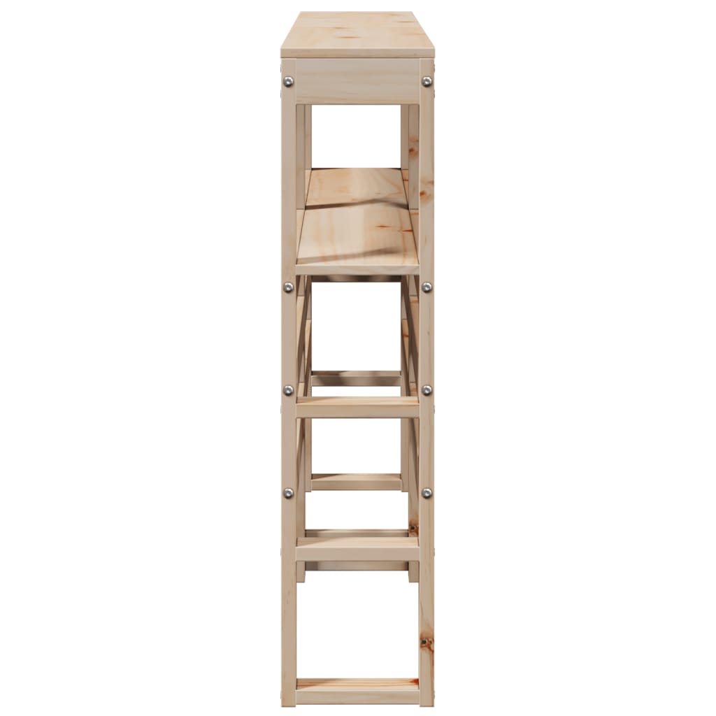 vidaXL Κεφαλάρι με Ράφια 120 εκ. από Μασίφ Ξύλο Πεύκου