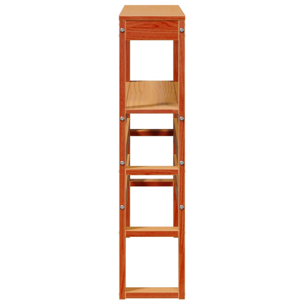 vidaXL Κεφαλάρι με Ράφια Καφέ Κεριού 100 εκ. από Μασίφ Ξύλο Πεύκου