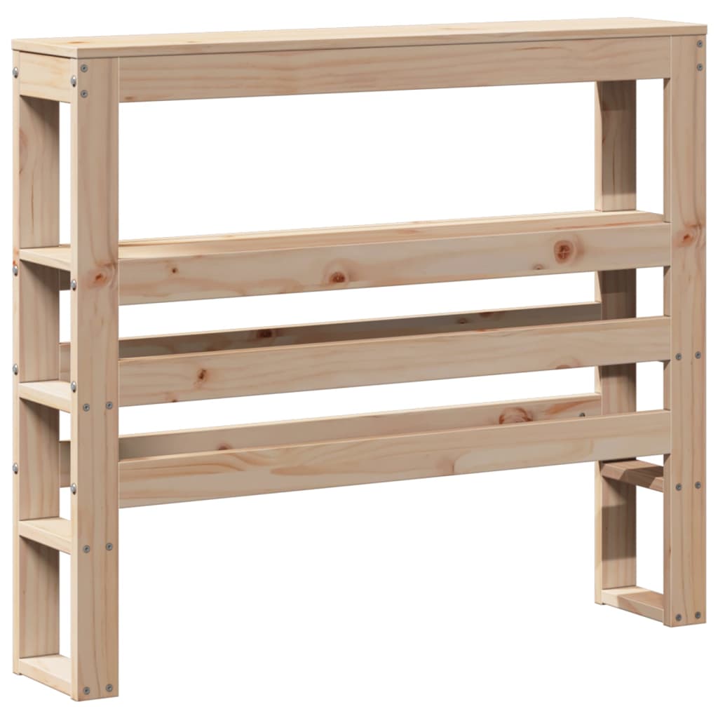 vidaXL Κεφαλάρι με Ράφια 90 εκ. από Μασίφ Ξύλο Πεύκου