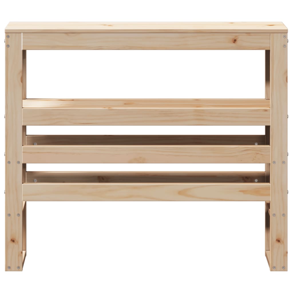 vidaXL Κεφαλάρι με Ράφια 75 εκ. από Μασίφ Ξύλο Πεύκου