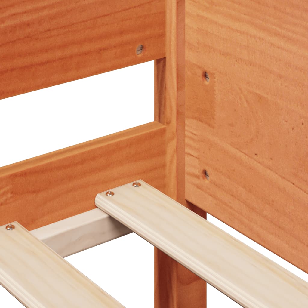 vidaXL Σκελετός Κρεβ. Χωρίς Στρώμα Καφέ Κεριού 90x190 εκ Μασίφ Πεύκο