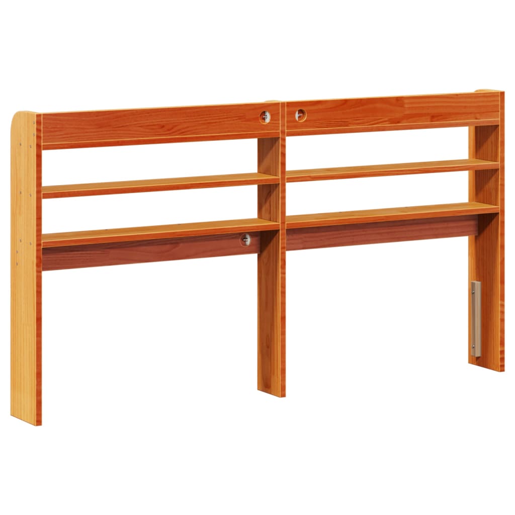 vidaXL Κεφαλάρι με Ράφια Καφέ Κεριού 150 εκ. από Μασίφ Ξύλο Πεύκου