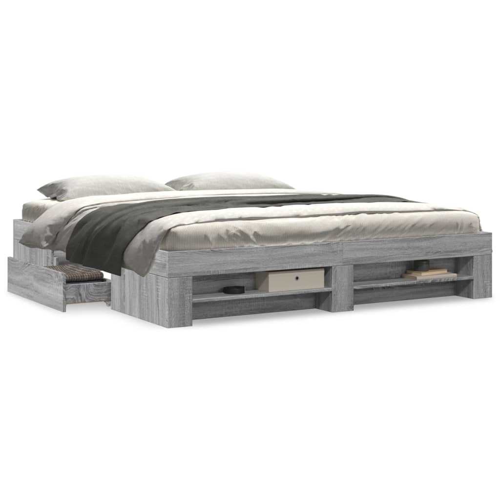vidaXL Πλαίσιο κρεβατιού χωρίς στρώμα 180x200 εκ. Επεξεργασμένο Ξύλο