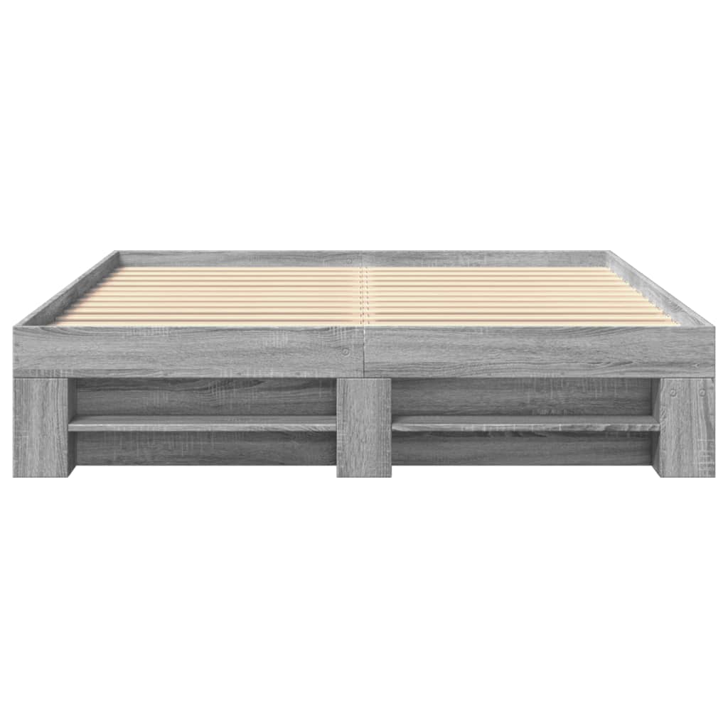 vidaXL Πλαίσιο Κρεβατιού Γκρι Sonoma 150x200 εκ. Επεξεργασμένο Ξύλο