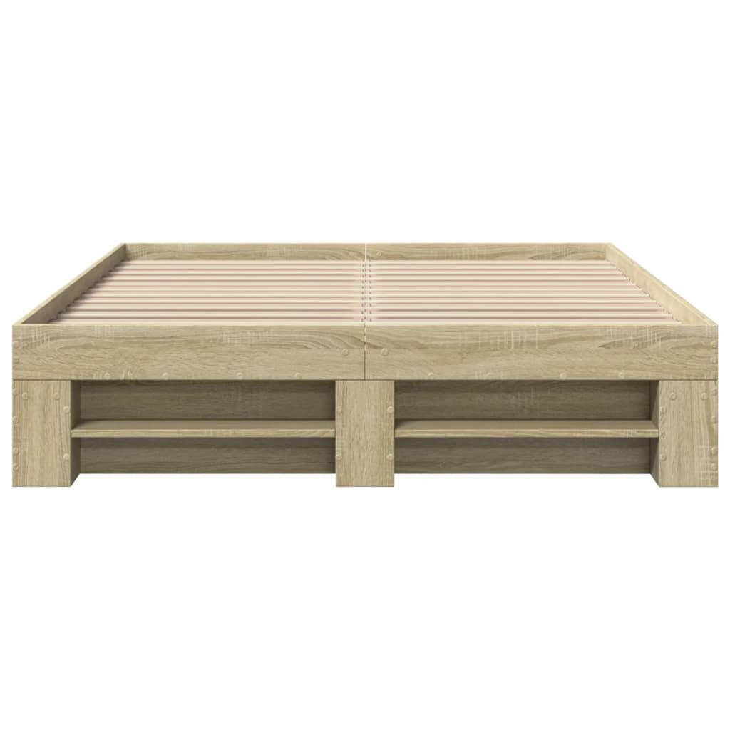 vidaXL Πλαίσιο Κρεβατιού Χωρ. Στρώμα Sonoma Δρυς 120x190 εκ. Επ. Ξύλο