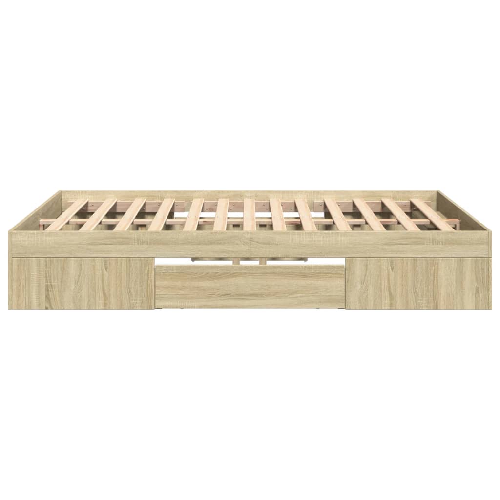 vidaXL Πλαίσιο Κρεβατιού Χωρ. Στρώμα Sonoma Δρυς 120x190 εκ. Επ. Ξύλο