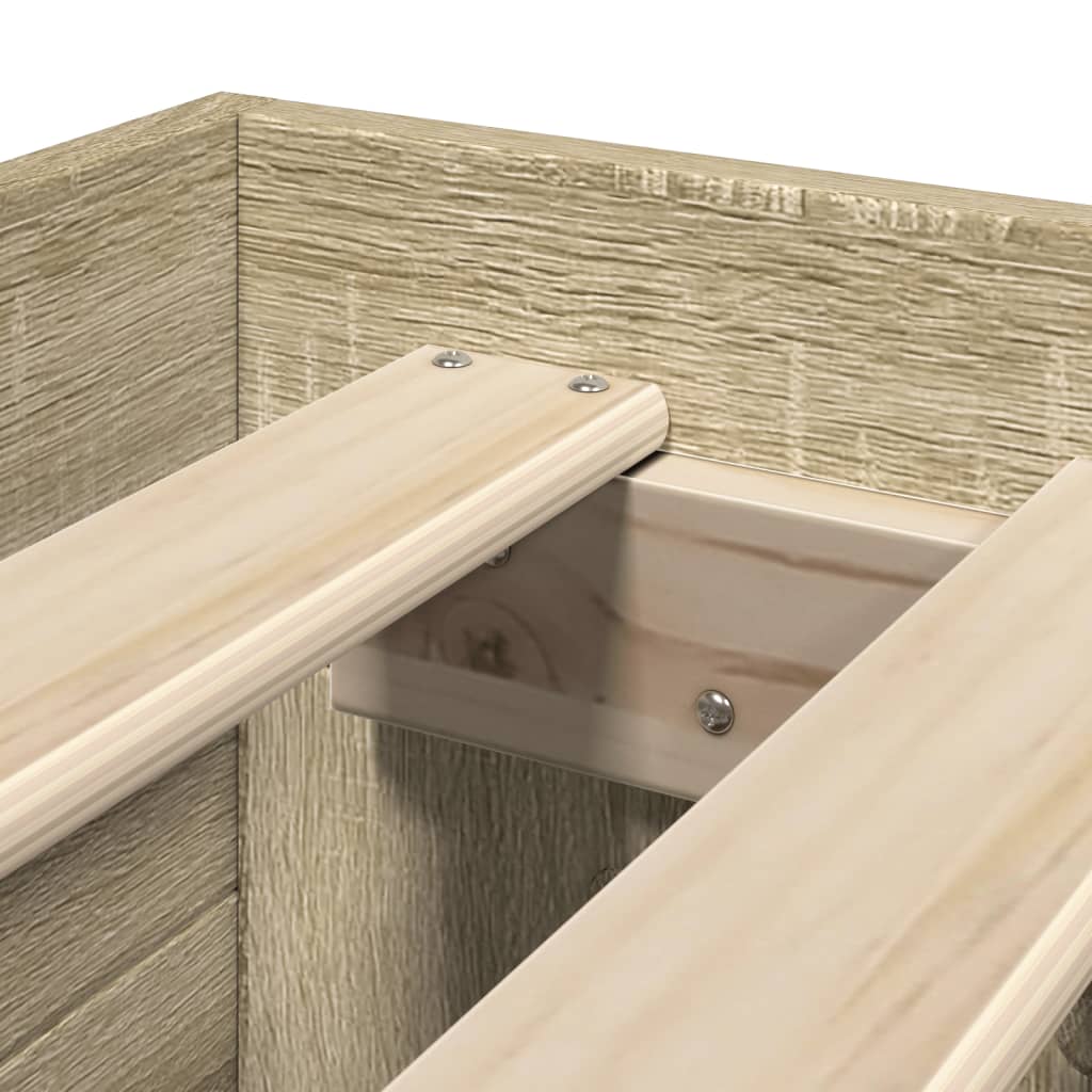 vidaXL Πλαίσιο Κρεβατιού Χωρ. Στρώμα Sonoma Δρυς 75x190εκ Επεξ. Ξύλο