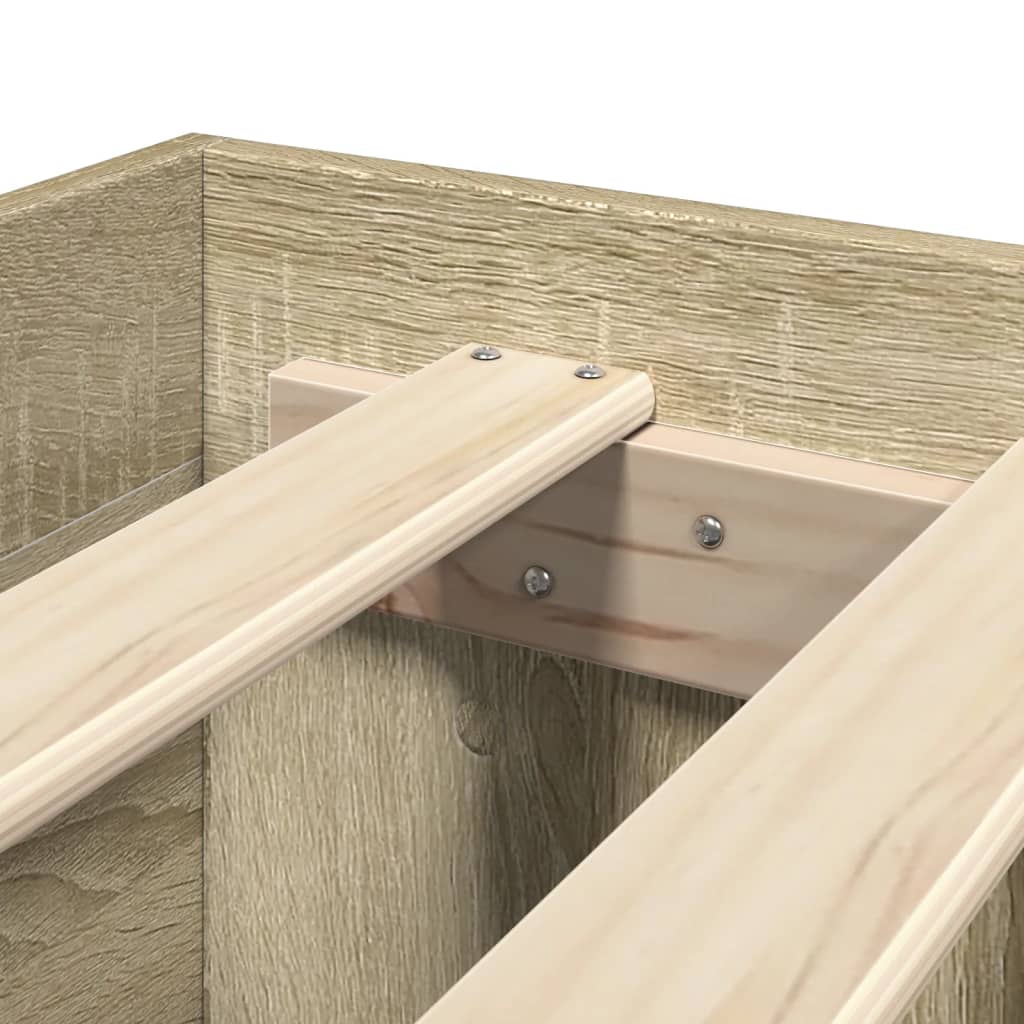 vidaXL Πλαίσιο Κρεβατιού με Κεφαλάρι Sonoma Δρυς 120x200εκ. Επεξ. Ξύλο