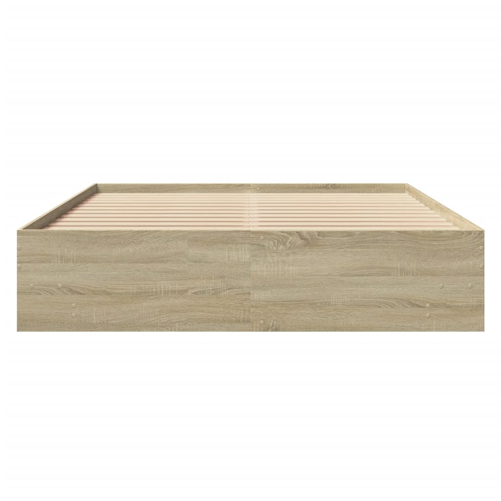 vidaXL Πλαίσιο Κρεβατιού Χωρ. Στρώμα Sonoma Δρυς 160x200 εκ. Επ. Ξύλο