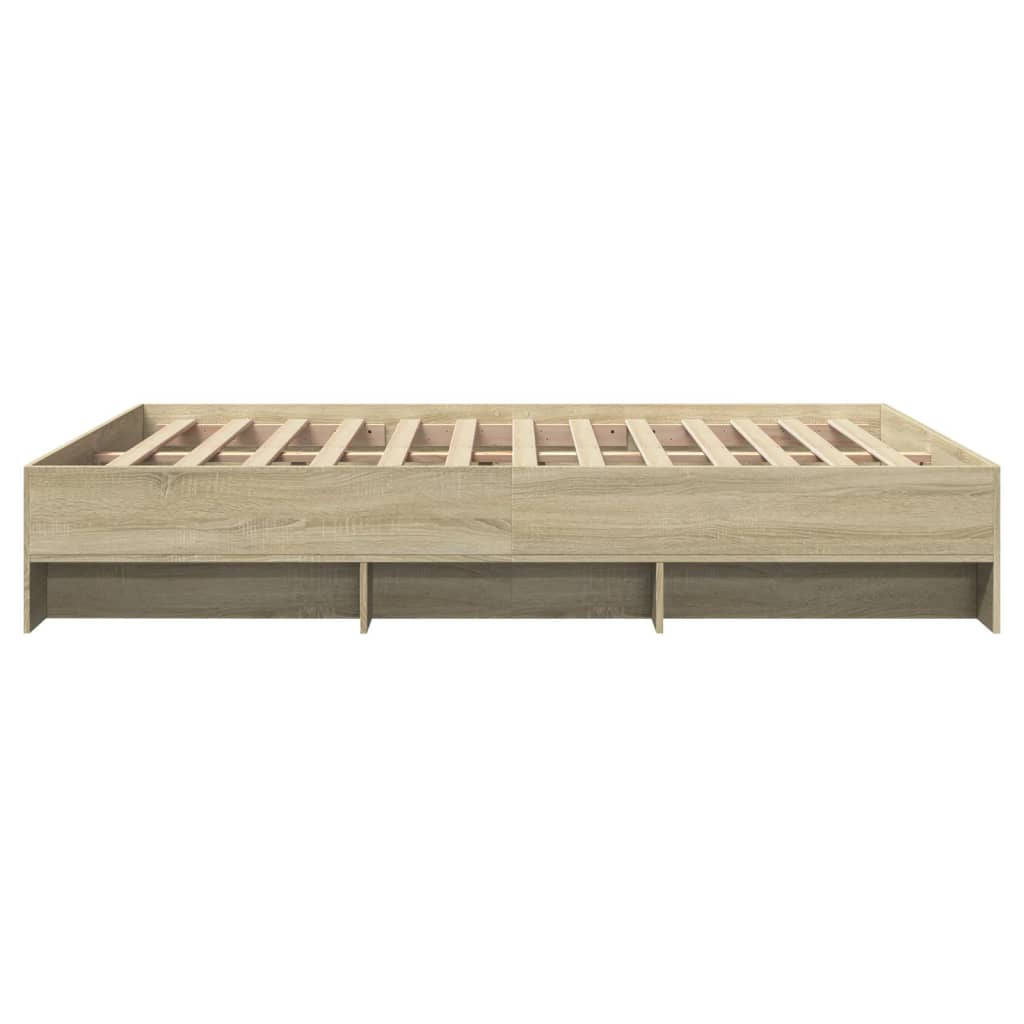 vidaXL Πλαίσιο Κρεβατιού Χωρ. Στρώμα Sonoma Δρυς 160x200 εκ. Επ. Ξύλο