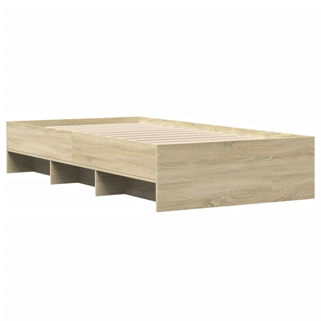 vidaXL Πλαίσιο Κρεβατιού Χωρ. Στρώμα Sonoma Δρυς 100x200εκ Επ. Ξύλο