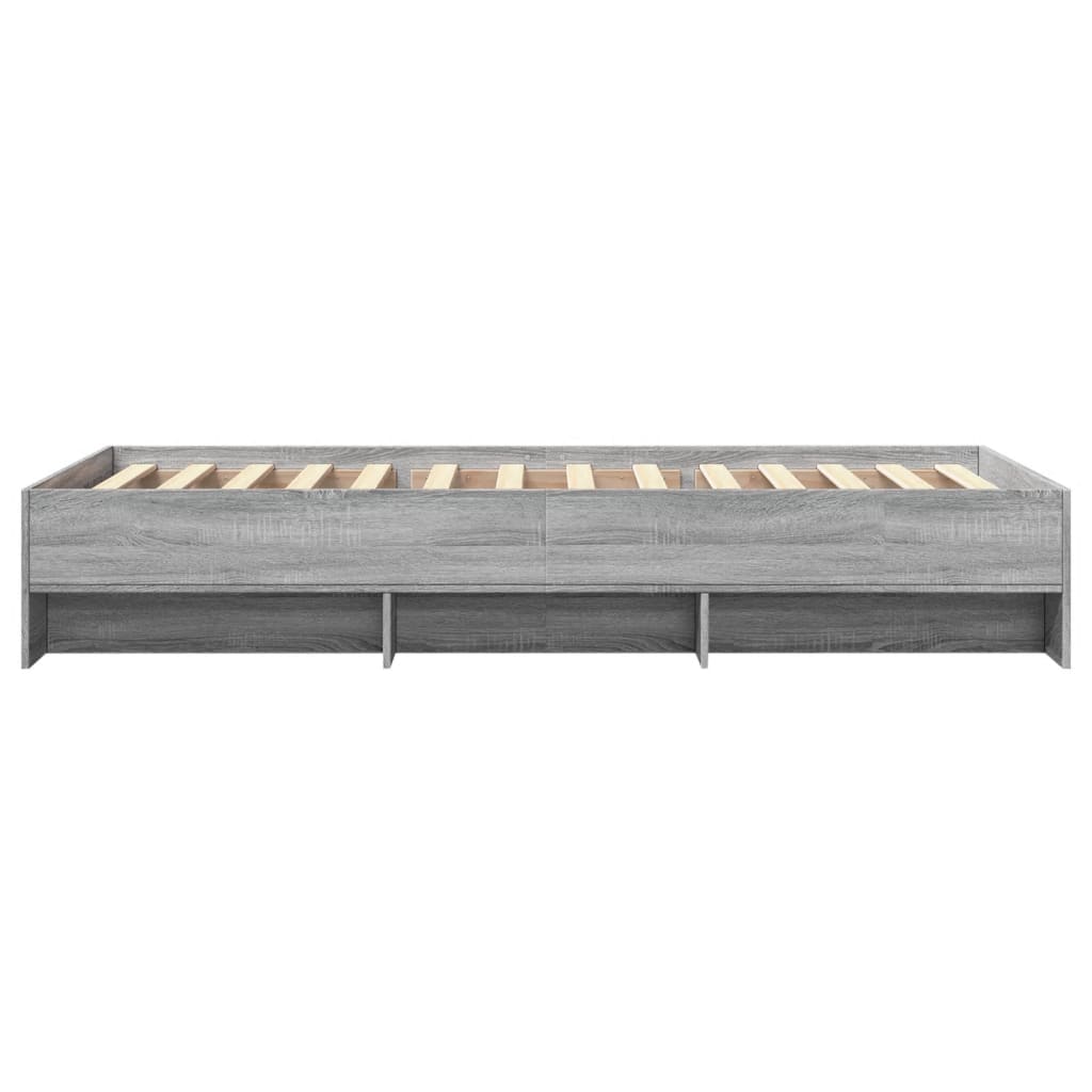 vidaXL Πλαίσιο Κρεβατιού Γκρι Sonoma 100x200 εκ. Επεξεργασμένο Ξύλο