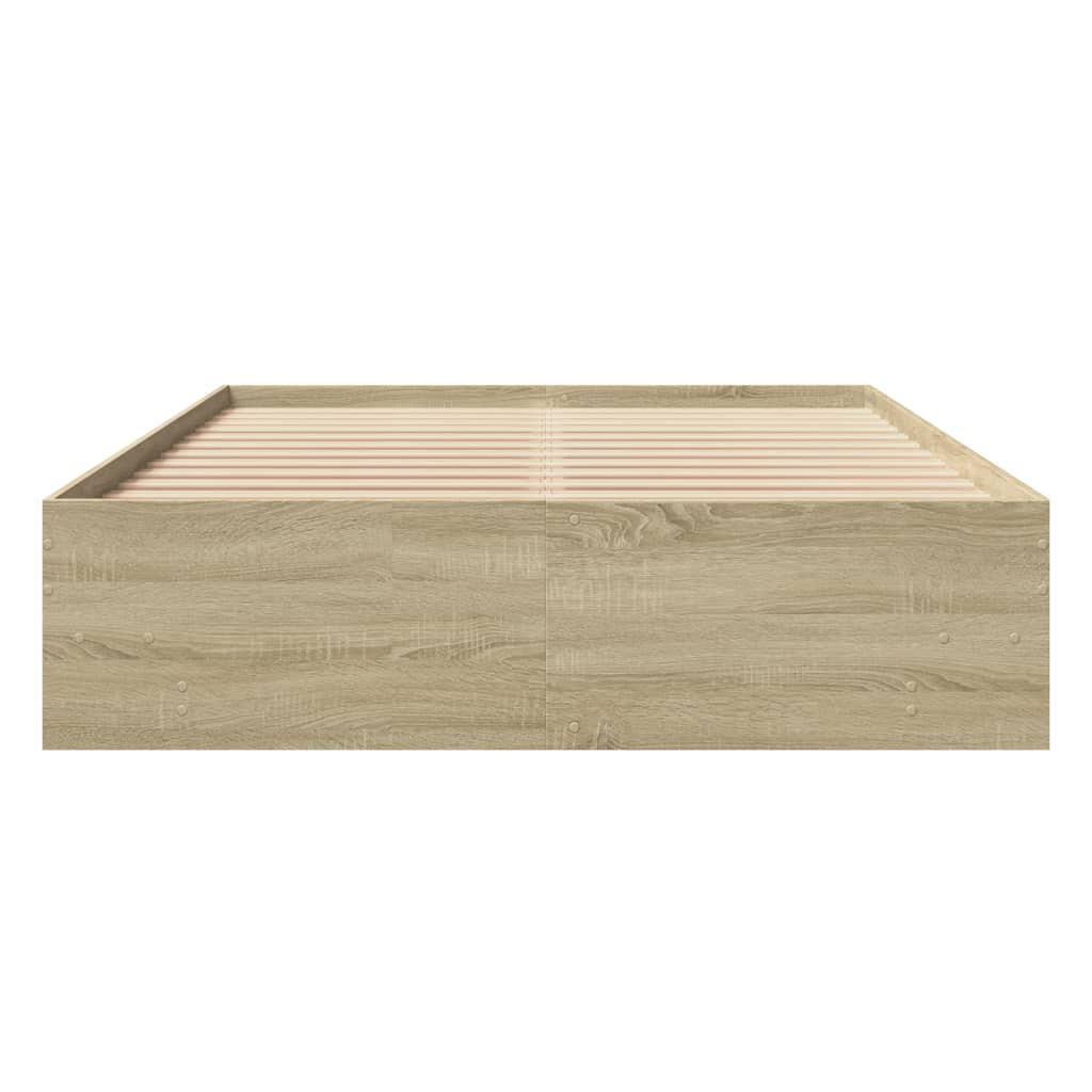 vidaXL Πλαίσιο Κρεβατιού Χωρ. Στρώμα Sonoma Δρυς 140x190εκ. Επ. Ξύλο