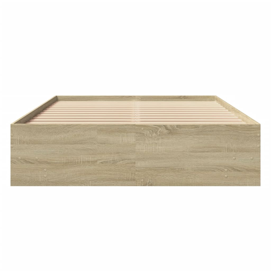 vidaXL Πλαίσιο Κρεβατιού Χωρ. Στρώμα Sonoma Δρυς 120x190 εκ. Επ. Ξύλο