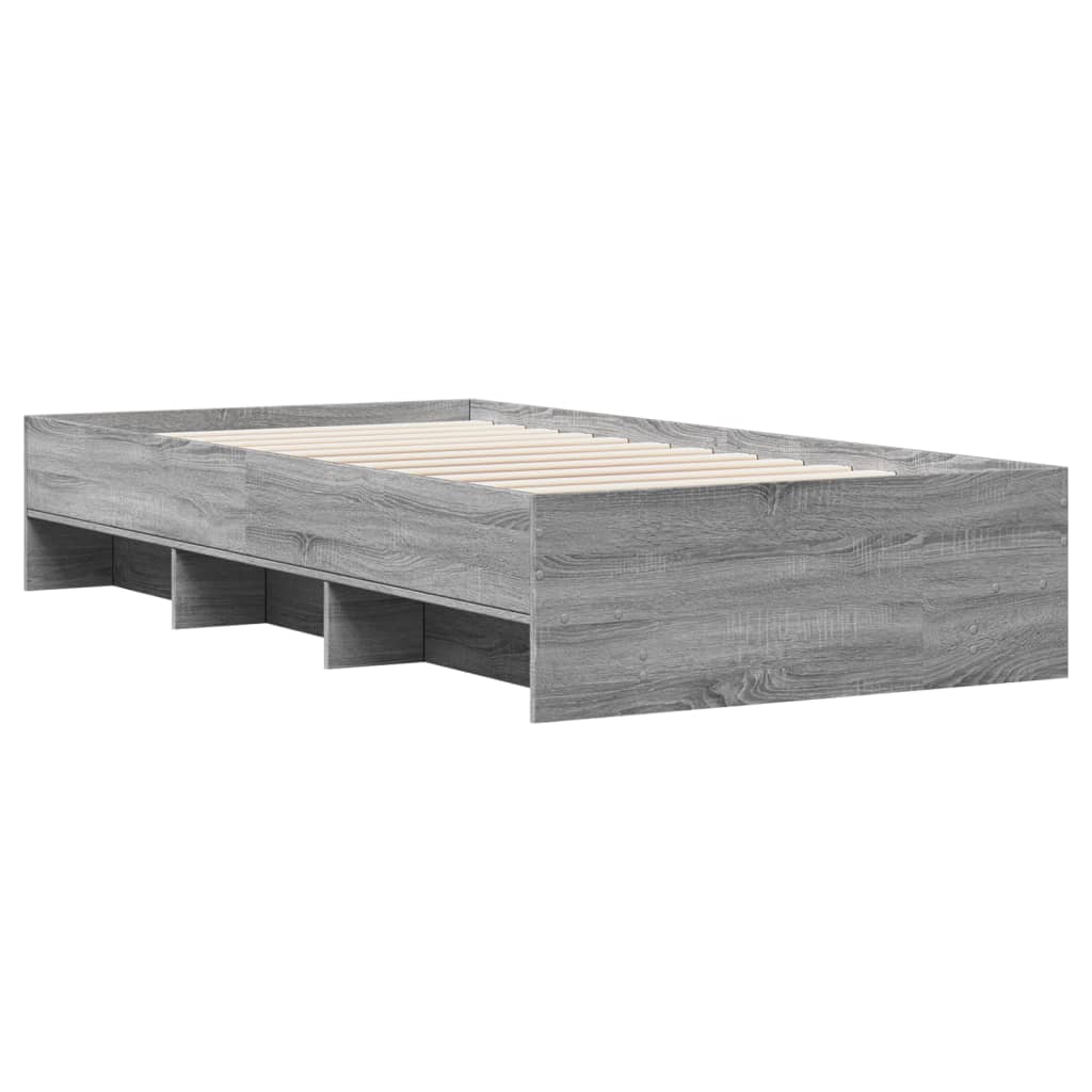 vidaXL Πλαίσιο Κρεβατιού Γκρι Sonoma 90 x 190 εκ. Επεξεργασμένο Ξύλο
