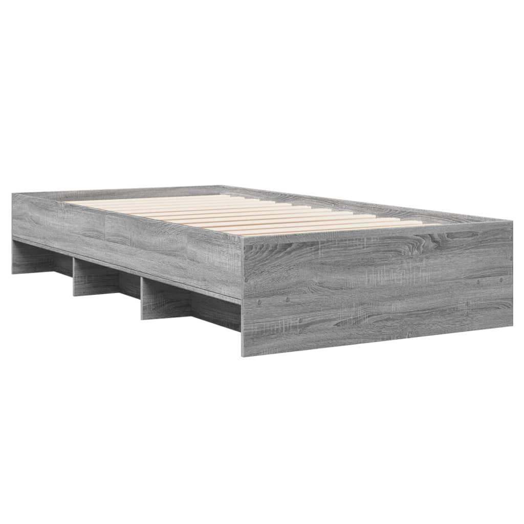 vidaXL Πλαίσιο Κρεβατιού Γκρι Sonoma 90 x 190 εκ. Επεξεργασμένο Ξύλο