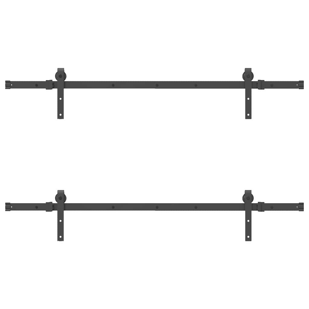 vidaXL Μηχανισμός Συρόμενης Μεσόπορτας Μαύρος 152,5 εκ. Ατσάλινος